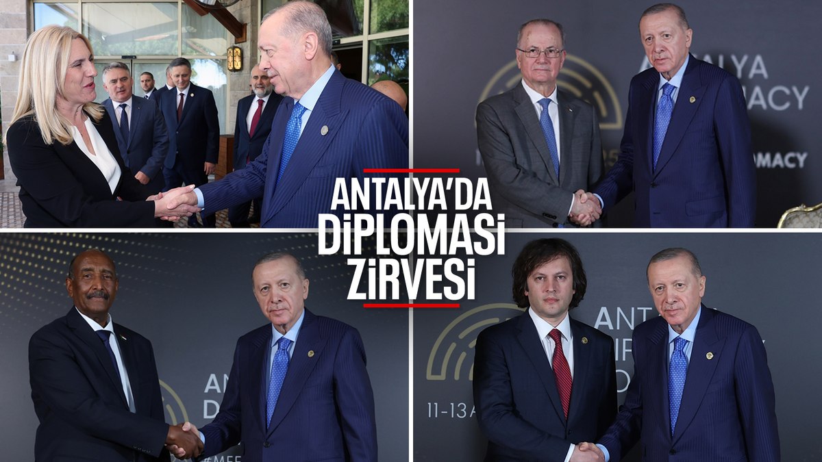 Antalya Diplomasi Forumu’nda Cumhurbaşkanı Erdoğan’ın yoğun görüşme trafiği